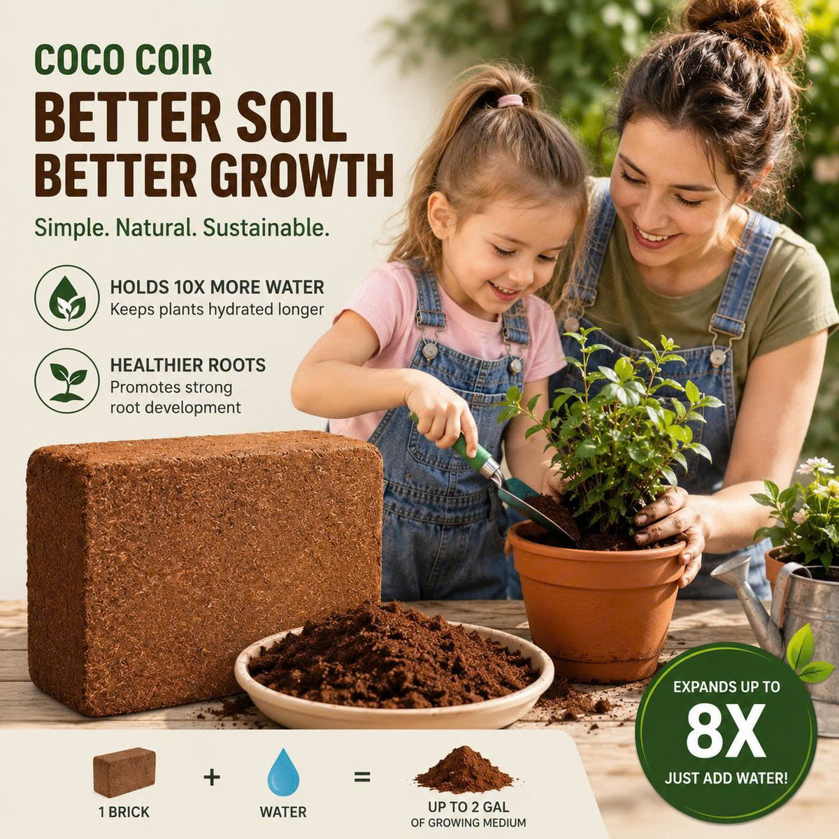 Premium Coco Coir Bricks for Plants